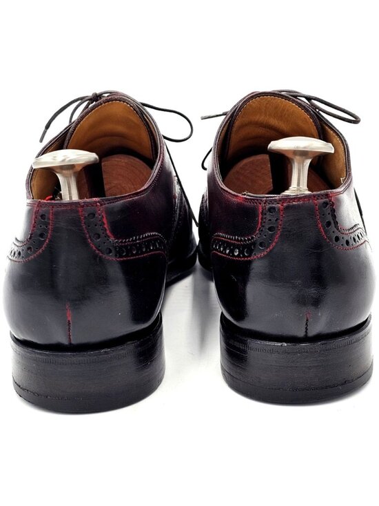 Scarpe Di Bianco Italy Luxury Wingtip Dress Shoe Men 13 Burgundy Leather Oxfords main image 6